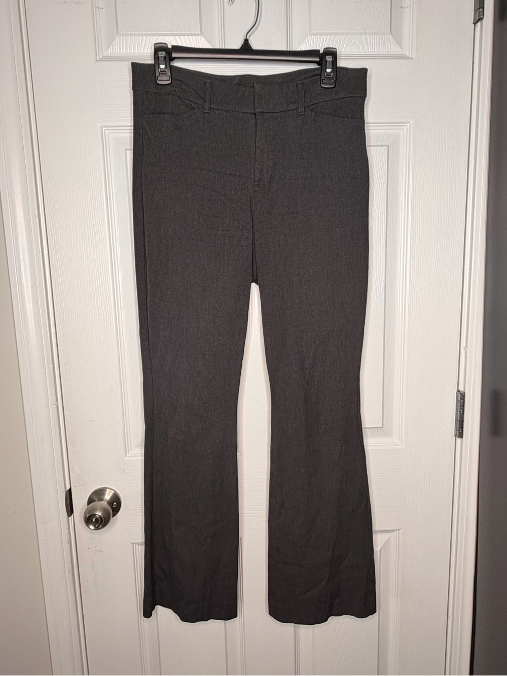 Old Navy Pixie Flare Pants Gray Heather High Rise Secret-Smooth Pockets Women